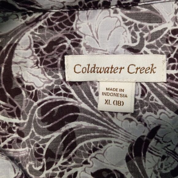 Coldwater Creek Womens 18 Lightweight Button Down Long Sleeve Shirt  - Picture 2 of 6